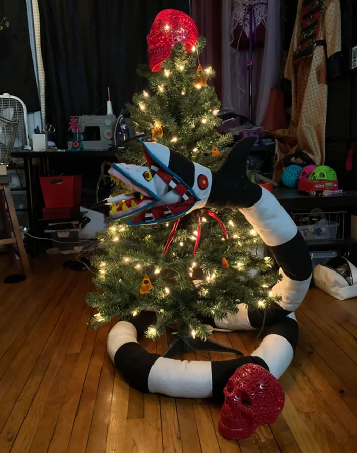 Sandworm Beetlejuice Christmas Decorations