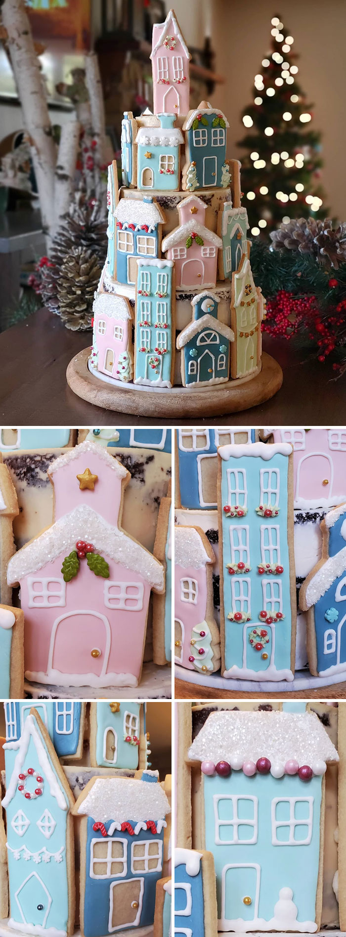 Christmas Village Cake