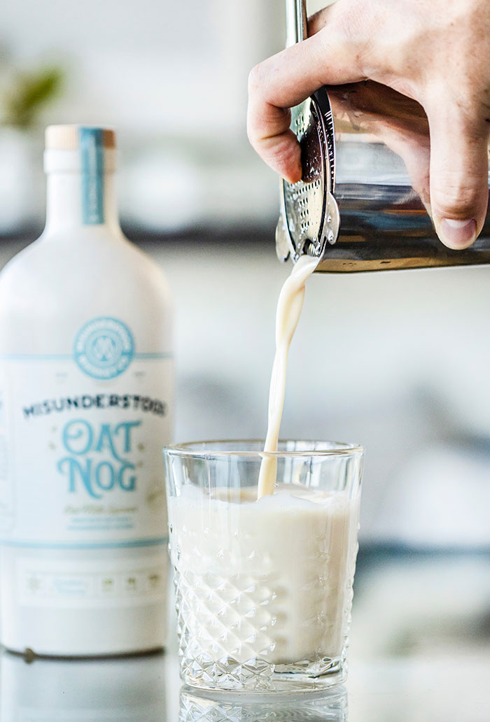 Person making eggnog