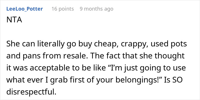 Woman Gets Dubbed 'Ridiculous' For Not Allowing Roommate To Use Her New Cookware As She Ruined The Old Ones