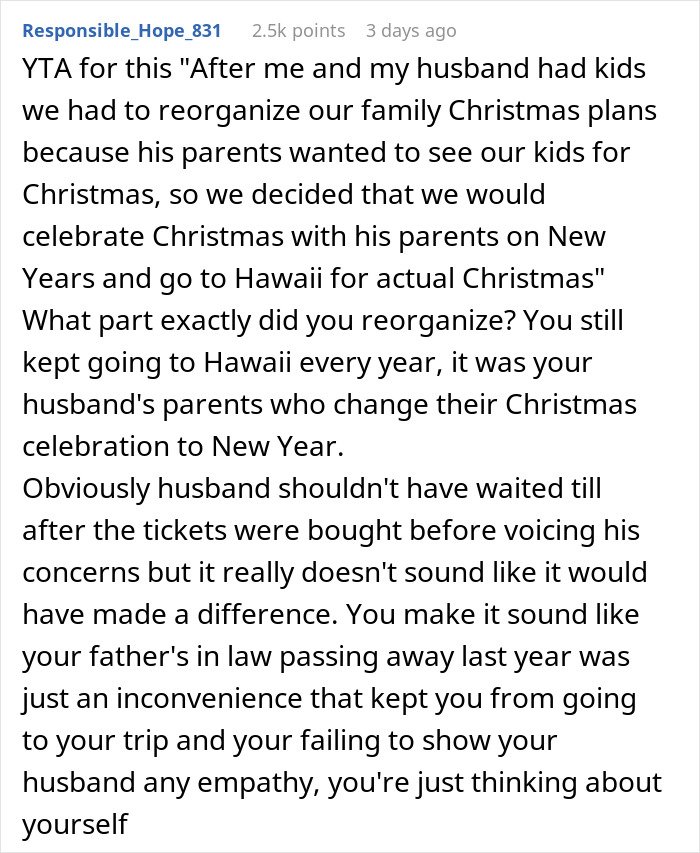 Wife Leaves To Hawaii Without Her Husband Who Wanted To Stay With His Widow Mom, Asks If She's A Jerk Wife Leaves To Hawaii Without Her Husband Who Wanted To Stay With His Widow Mom, Asks If She's A Jerk