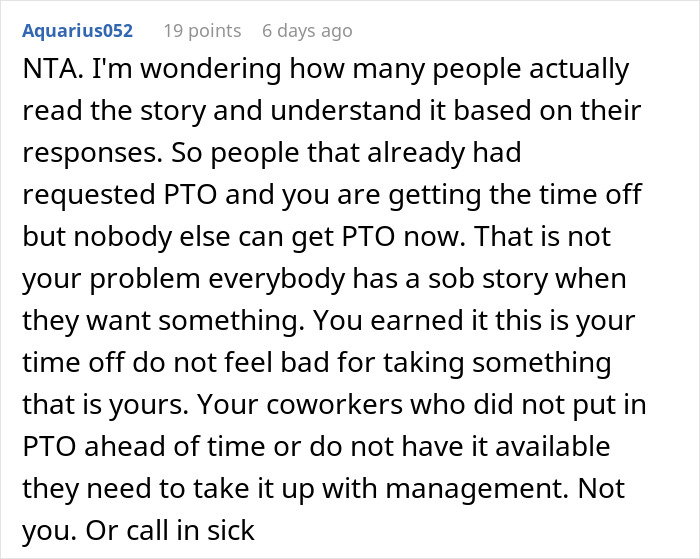 Person Asks If They're A Jerk For Not Giving Up Christmas Vacation So Coworkers With Families Can Have It Person Asks If They're A Jerk For Not Giving Up Christmas Vacation So Coworkers With Families Can Have It