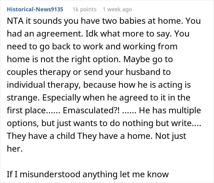 Family Drama Ensues After New Mom Decides To Work From Her Office And Leaves Jobless Husband To Take Care Of The Baby