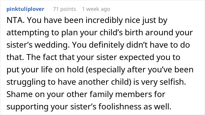 "Am I A Jerk For Being 30 Weeks Pregnant At My Sister's Wedding?"