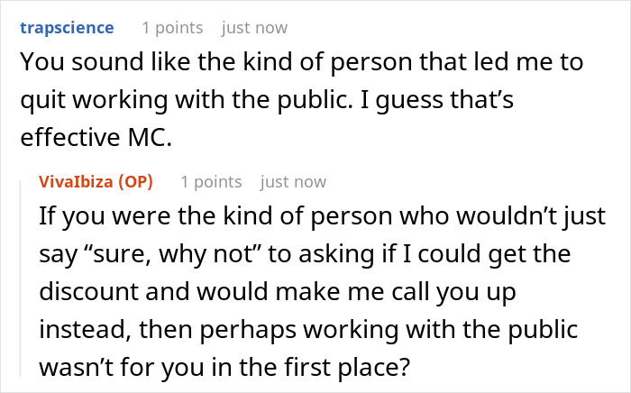 Customer Calls This Restaurant In Front Of Staff When They Said The Discount Applies Only To Phone Orders Customer Calls This Restaurant In Front Of Staff When They Said The Discount Applies Only To Phone Orders