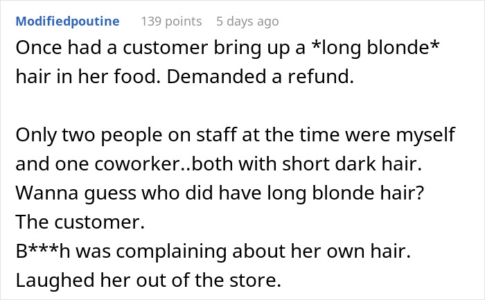 Woman Is Sick And Tired Of Her Boss Blaming Her For The Hair In Customers&rsquo; Food, Dyes Her Hair Blue