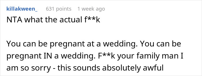 "Am I A Jerk For Being 30 Weeks Pregnant At My Sister's Wedding?"