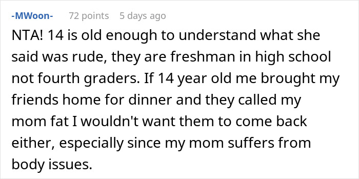 &ldquo;Am I A Jerk For Banishing My Teenage Daughter&rsquo;s Friend From Our House Because She Made Fun Of My Weight?&rdquo;