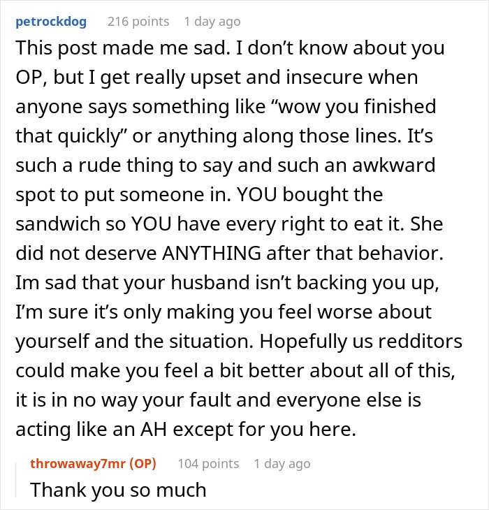 Woman Says She Isn’t Hungry, Causes A Scene When Daughter-In-Law “Gobbles” The Food Up Woman Says She Isn’t Hungry, Causes A Scene When Daughter-In-Law “Gobbles” The Food Up