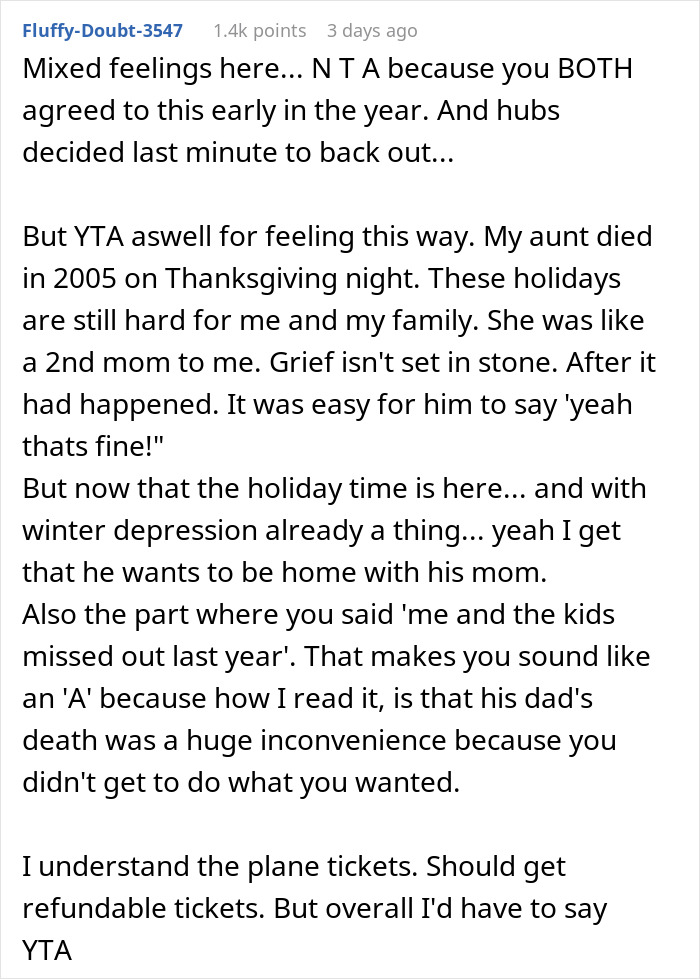 Wife Leaves To Hawaii Without Her Husband Who Wanted To Stay With His Widow Mom, Asks If She's A Jerk Wife Leaves To Hawaii Without Her Husband Who Wanted To Stay With His Widow Mom, Asks If She's A Jerk