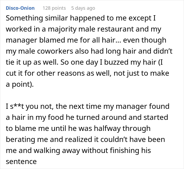 Woman Is Sick And Tired Of Her Boss Blaming Her For The Hair In Customers&rsquo; Food, Dyes Her Hair Blue