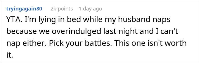 People Online Call This Woman The Jerk For Critiquing Her Husband Who Decided To Take A Nap On Christmas Day