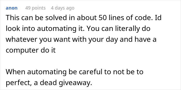 Efficient Employee Learns Boss Expects Him To Do 3 Times More Work Than His Colleagues, Finds A Genius Way To Simulate Working All Day Efficient Employee Learns Boss Expects Him To Do 3 Times More Work Than His Colleagues, Finds A Genius Way To Simulate Working All Day