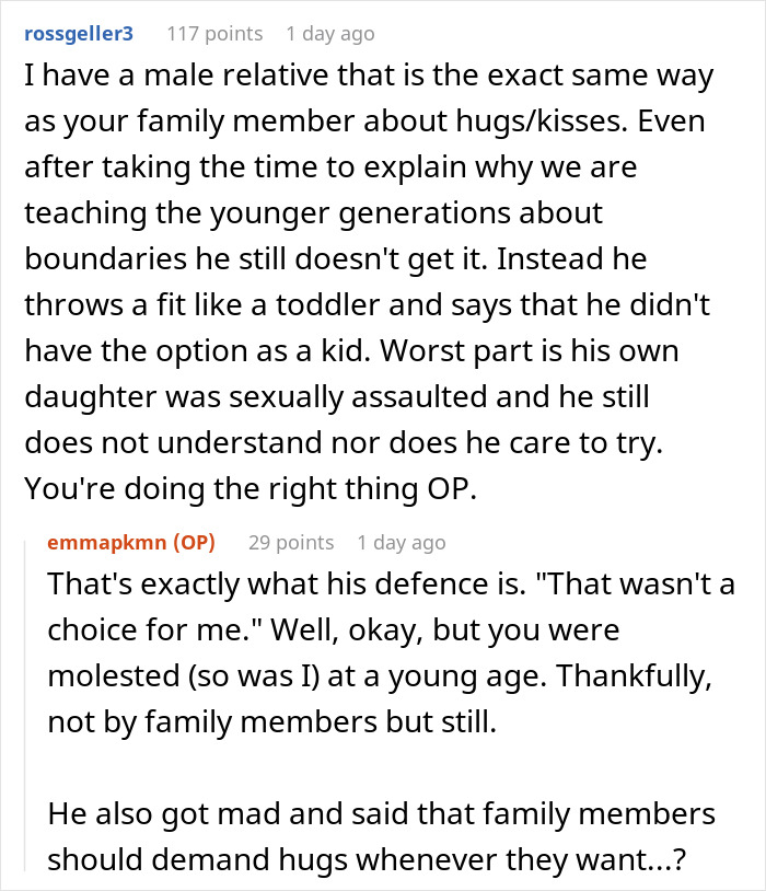 Woman Told To &ldquo;Go Screw Herself&rdquo; After She Stuck Up For Her Daughter Who Didn&rsquo;t Want To Hug A Relative