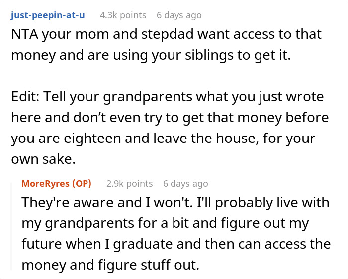 Parents Furious Their 16 Y.O. Straight Up Refuses To Divide Up His Late Aunt’s Inheritance With 4 Other Siblings Parents Furious Their 16 Y.O. Straight Up Refuses To Divide Up His Late Aunt’s Inheritance With 4 Other Siblings