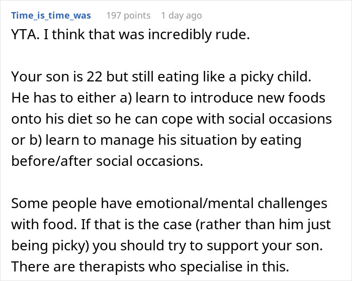 Parent Took Online Wondering Whether They’re Indeed A Jerk For Letting Their 22-Year-Old Bring Fast Food To A Wedding Parent Took Online Wondering Whether They’re Indeed A Jerk For Letting Their 22-Year-Old Bring Fast Food To A Wedding