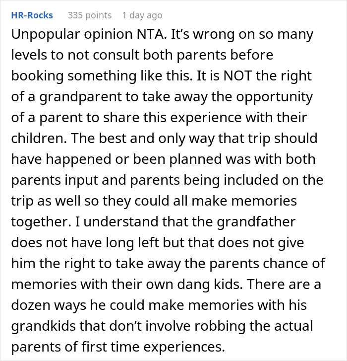 Man Wonders If It's Truly 'Selfish' And 'Heartless' To Ask His Wife To Cancel Her Terminally Ill Father&rsquo;s Trip To Disney With Their Daughters