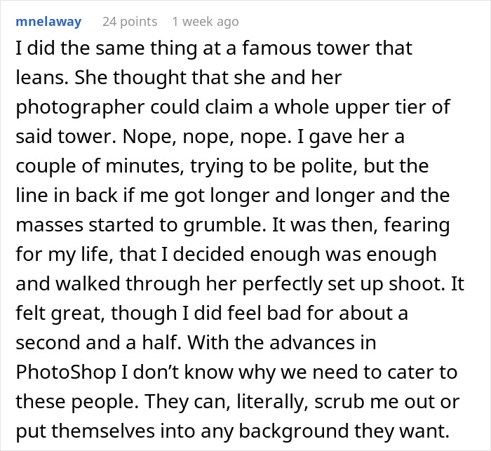 Person Has Had Enough Of Influencers Treating Public Spaces Like Their Private Studio, Dedicates Vacation To Ruining Their Photos