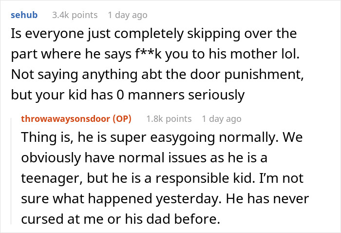 Mother Asks Whether She’s In The Wrong For Removing The Door To Her Son’s Room Indefinitely, The Internet Responds Mother Asks Whether She’s In The Wrong For Removing The Door To Her Son’s Room Indefinitely, The Internet Responds