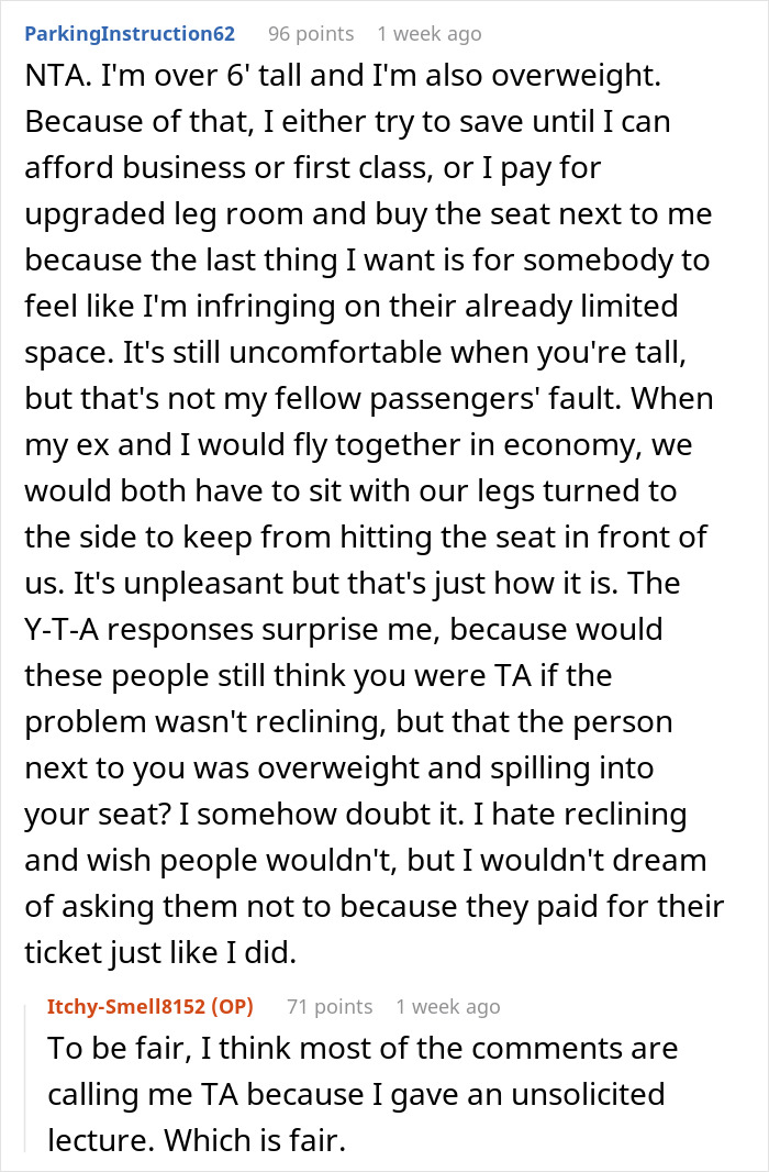 Man Confronts "Giant" 6'8" Man After He Stopped Him From Reclining His Seat On A Plane