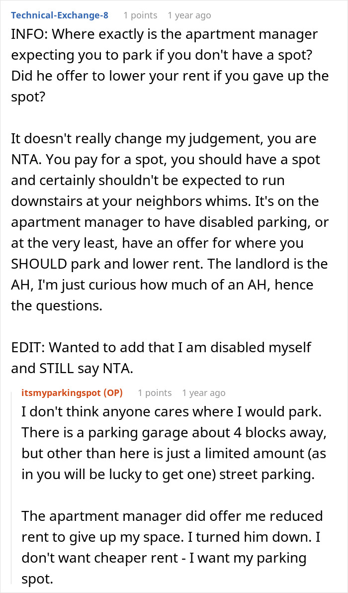 &ldquo;[Am I The Jerk] For Refusing To Give My Parking Spot To A Disabled Woman?&rdquo;