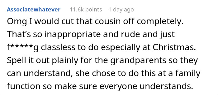 "Cousin&rsquo;s 'Gift' Ruined Christmas And Possibly My Relationship"