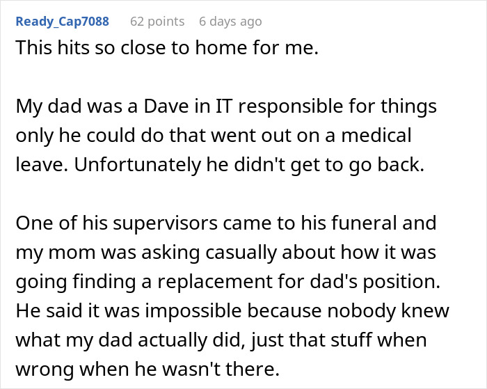 &ldquo;We Miss Dave&rdquo;: What Starts As Malicious Compliance Ends Up As A &ldquo;Shrine&rdquo; For An Ill Coworker That&rsquo;s On Sick Leave