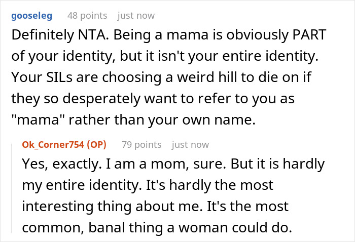 Woman Lost Her Patience And Told Her In-Laws To Stop Calling Her ‘Mama’, Wonders If She Shouldn’t Have Done It During Christmas Woman Lost Her Patience And Told Her In-Laws To Stop Calling Her ‘Mama’, Wonders If She Shouldn’t Have Done It During Christmas