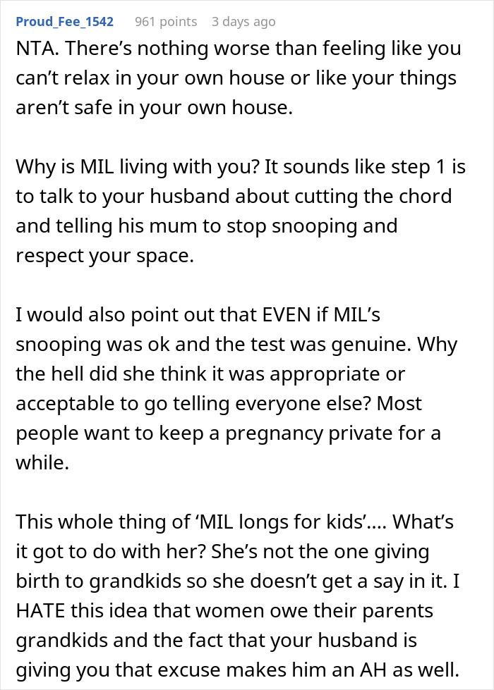 Woman Tells The Whole Family Her DIL Is Pregnant After Finding Her Positive Pregnancy Test, Is 'Heartbroken' After Discovering It Was A Trap To Expose Her Snooping Woman Tells The Whole Family Her DIL Is Pregnant After Finding Her Positive Pregnancy Test, Is 'Heartbroken' After Discovering It Was A Trap To Expose Her Snooping