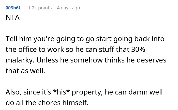 Man Wants To Charge Wife 30% Of Her Salary For Working At Home, Gets Slammed Online