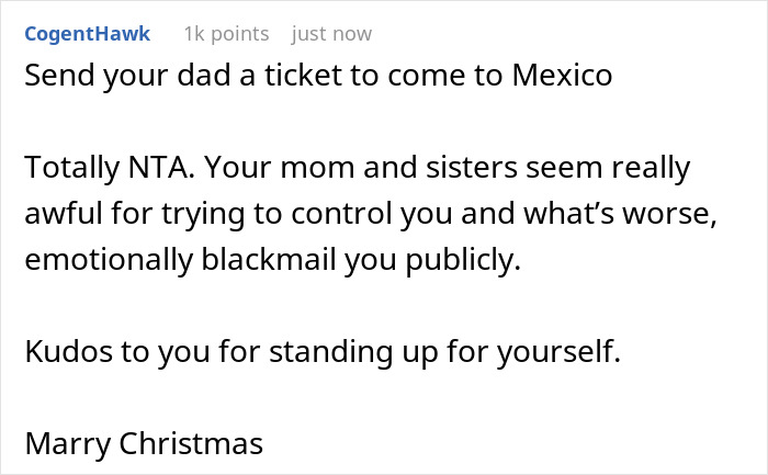 “Am I A Jerk For Skipping Christmas With My Parents Since They Won’t Treat Me Like An Adult?” “Am I A Jerk For Skipping Christmas With My Parents Since They Won’t Treat Me Like An Adult?”