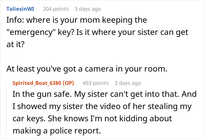 &ldquo;Am I A Jerk For Making My Parents Choose Between My Sister Going To Jail Or Replacing My Car With Their Vacation Money&rdquo;