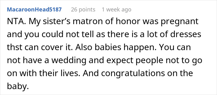 "Am I A Jerk For Being 30 Weeks Pregnant At My Sister's Wedding?"