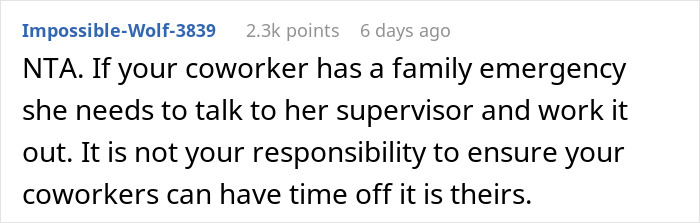 Person Asks If They're A Jerk For Not Giving Up Christmas Vacation So Coworkers With Families Can Have It Person Asks If They're A Jerk For Not Giving Up Christmas Vacation So Coworkers With Families Can Have It