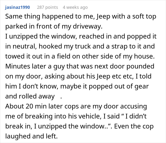 Person Has A Minivan That Was Blocking Their Driveway Towed, Decides To Play Dumb When They See How Rude The Owner Is When He Shows Up