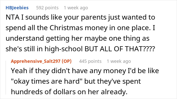 19 Y.O. Discovers Parents Got Gifts For His Sibling Despite Agreeing Not To Get Gifts For Anyone, Says He Won&rsquo;t Come Home For Christmas