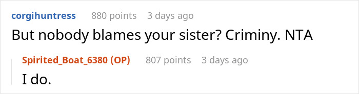 &ldquo;Am I A Jerk For Making My Parents Choose Between My Sister Going To Jail Or Replacing My Car With Their Vacation Money&rdquo;
