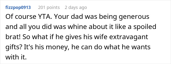 "They Just Threw Me The Scraps": Woman Is Told To 'Grow Up' After Getting Mad At Her Dad Who Bought Better Tickets To A Show For His Wife "They Just Threw Me The Scraps": Woman Is Told To 'Grow Up' After Getting Mad At Her Dad Who Bought Better Tickets To A Show For His Wife