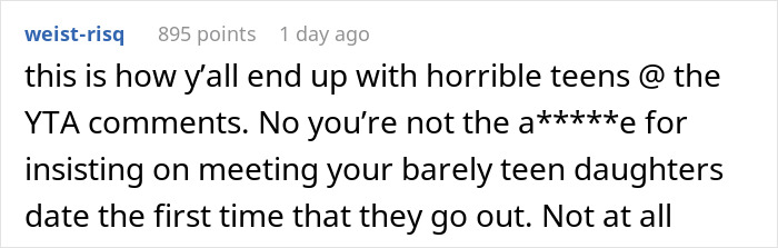 Dad Catches 13 Y.O. Daughter Lying After She Fails To Introduce Her Date, Tells Her To Text Him And Call It Off