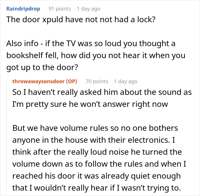 Mother Asks Whether She’s In The Wrong For Removing The Door To Her Son’s Room Indefinitely, The Internet Responds Mother Asks Whether She’s In The Wrong For Removing The Door To Her Son’s Room Indefinitely, The Internet Responds