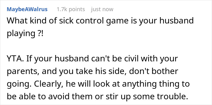Man Wants A Personal Invitation To Christmas At In-Laws, Gets Himself And His Wife Uninvited And Tries To Put The Blame On Her