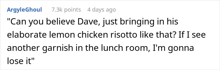 Jealous Boss Tells Employee He&rsquo;s No Longer Allowed To Bring In &ldquo;Elaborate Lunches&rdquo;