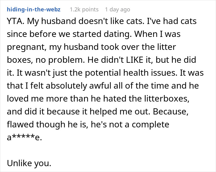 Guy Wonders If He's A Jerk For Refusing To Clean The Litter Box While His Wife Is Pregnant, The Internet Doesn't Hold Back