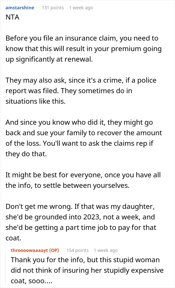 Teen Ruins Aunt's $20k Coat As A "Prank" For Views, She Decides To Sue Teen Ruins Aunt's $20k Coat As A "Prank" For Views, She Decides To Sue