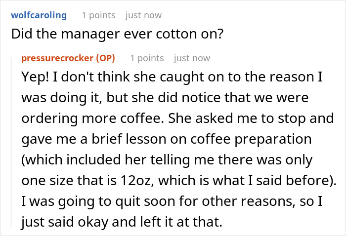 Manager Yells At Employee And Makes Up A New Rule For One Specific Customer, Employee Maliciously Complies And Starts Adding Free Coffee For Everyone Manager Yells At Employee And Makes Up A New Rule For One Specific Customer, Employee Maliciously Complies And Starts Adding Free Coffee For Everyone