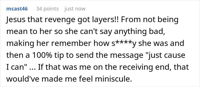 Woman Gets Back At Her School Bully For Harassing Her At A Restaurant By Leaving Her A 100% Tip On $40 Meal