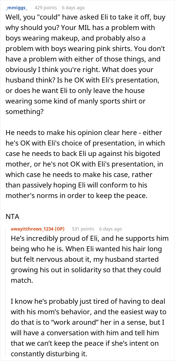 Mom Has The Perfect Response For MIL After She Calls Her Stepson's Eyeshadow Ridiculous, Drama Ensues