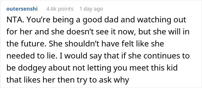 Dad Catches 13 Y.O. Daughter Lying After She Fails To Introduce Her Date, Tells Her To Text Him And Call It Off
