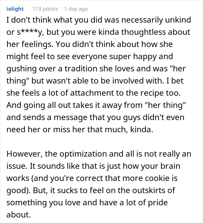 Wife Challenges Her Husband To Give Her Cookie-Baking Tradition A Try, He Ends Up Upstaging Her, Family Drama Ensues Wife Challenges Her Husband To Give Her Cookie-Baking Tradition A Try, He Ends Up Upstaging Her, Family Drama Ensues