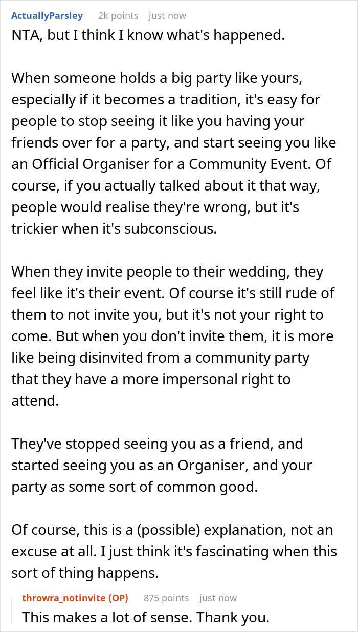 "AITA For Not Inviting Them To My Christmas Party After They Didn’t Invite Me To Their Wedding?" "AITA For Not Inviting Them To My Christmas Party After They Didn’t Invite Me To Their Wedding?"